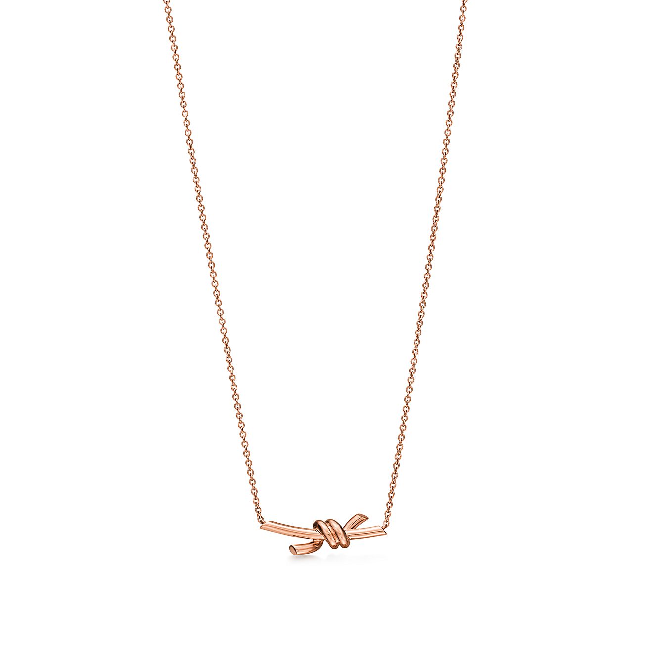 ♥Tiffany & Co.♥ノット スモール ペンダント Tiffany Knot Small Pendant in Rose Gold | Tiffany & Co. US