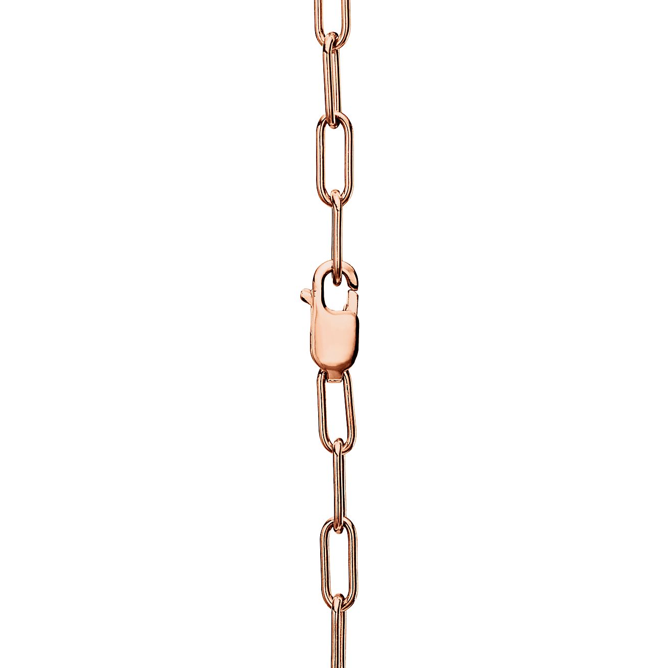 Tiffany Lock Pendant in Rose Gold with Diamonds, Medium - Alternate shot 1 - Alternate shot 2 - Alternate shot 3