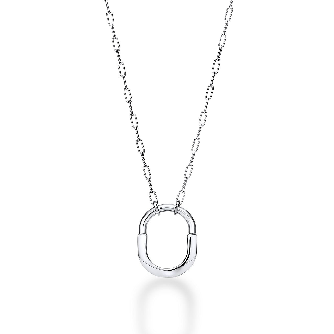 Return To Tiffany & Co Love Lock Padlock Pendant 16” Necklace