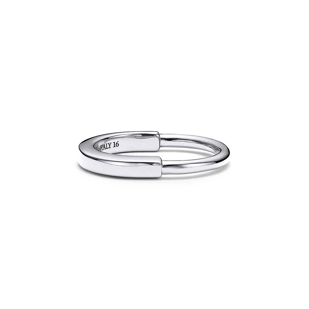 Tiffany Lock Ring in White Gold | Tiffany &