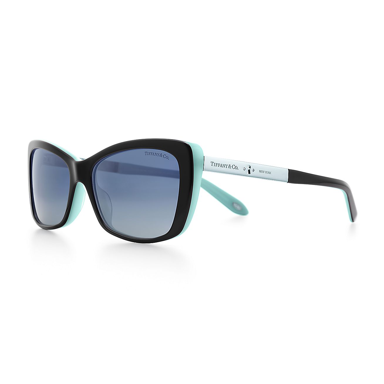 Tiffany Locks butterfly sunglasses in black acetate with polarized