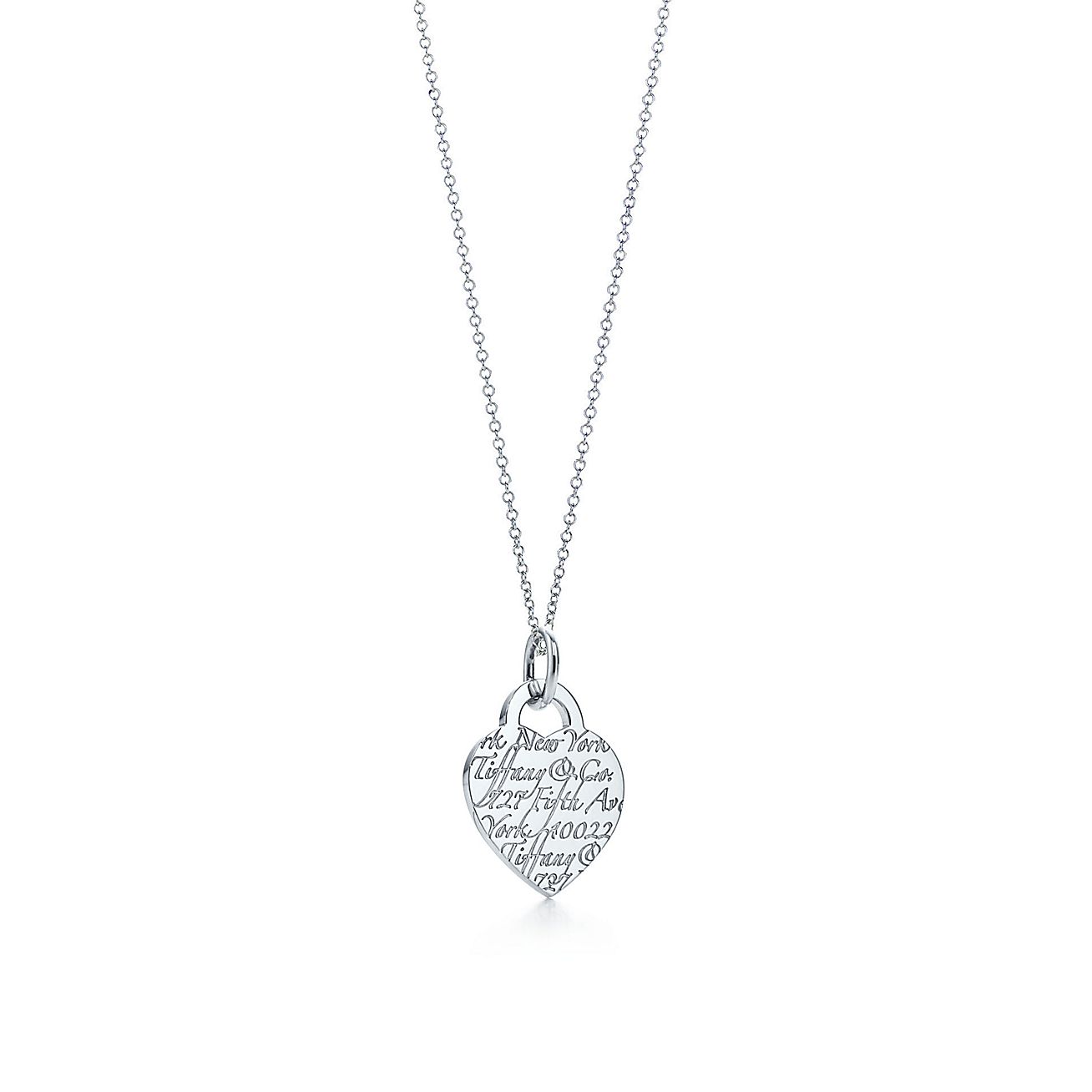 Tiffany heart tag charm and chain Clearance