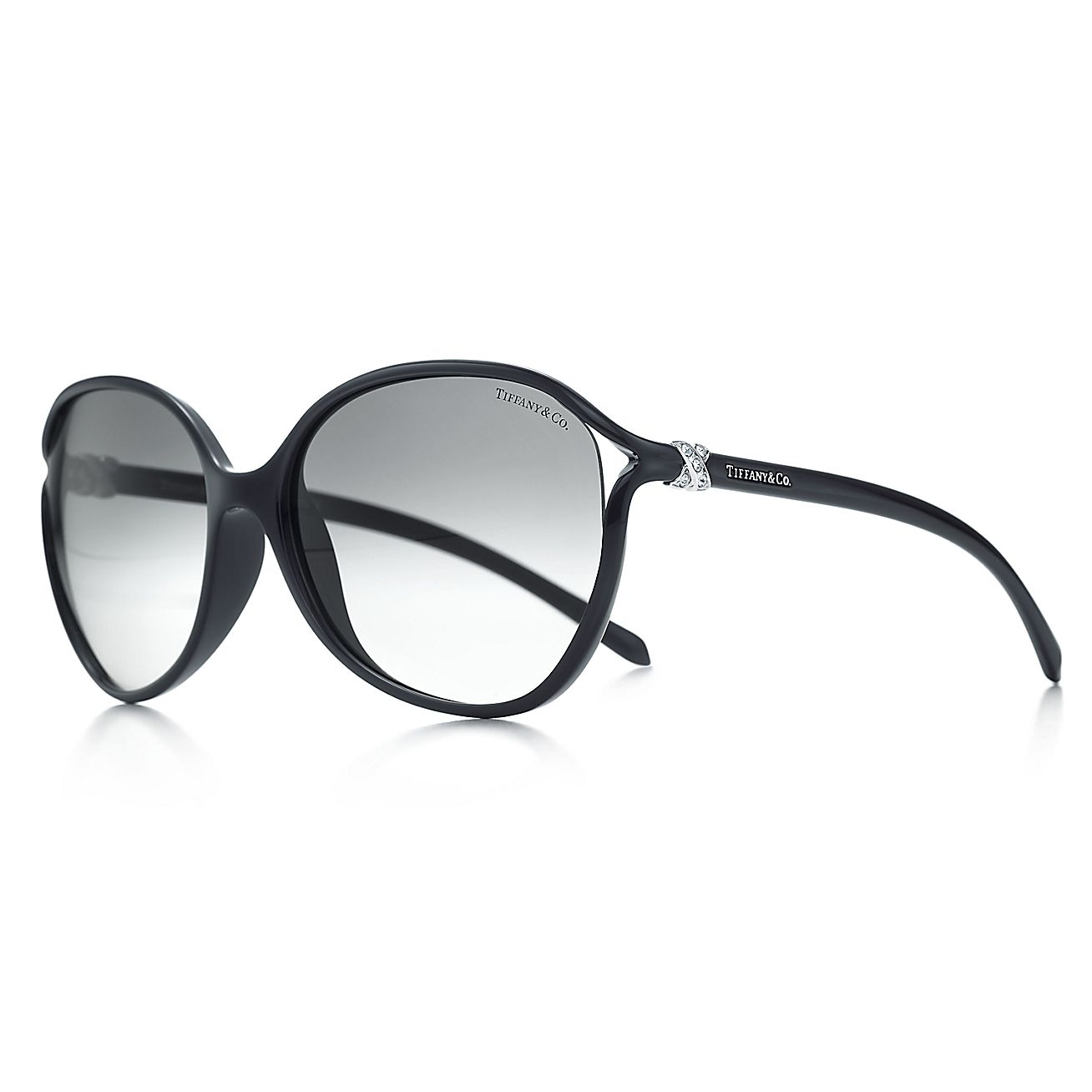 Tiffany Signature™ butterfly sunglasses in black acetate. Tiffany & Co.