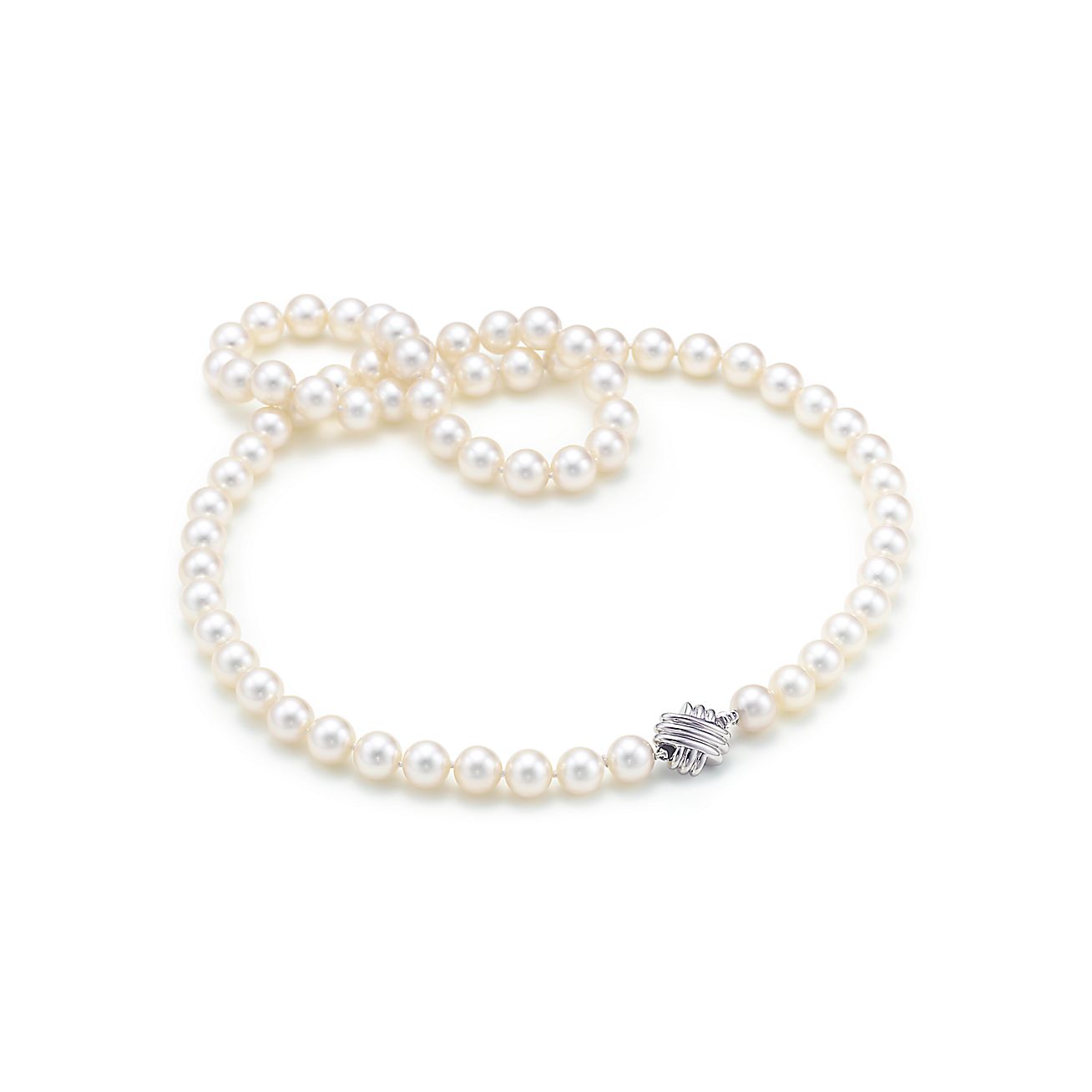 Tiffany signature pearl necklace clearance