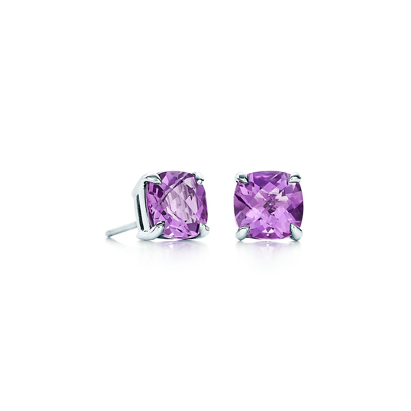 Tiffany Sparklers amethyst earrings in sterling silver. Tiffany & Co.