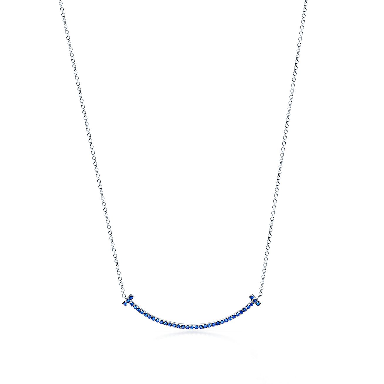 Tiffany smile t necklace clearance
