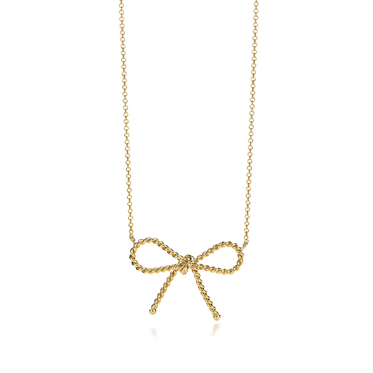Tiffany Twist bow pendant in 18k gold. Tiffany & Co.
