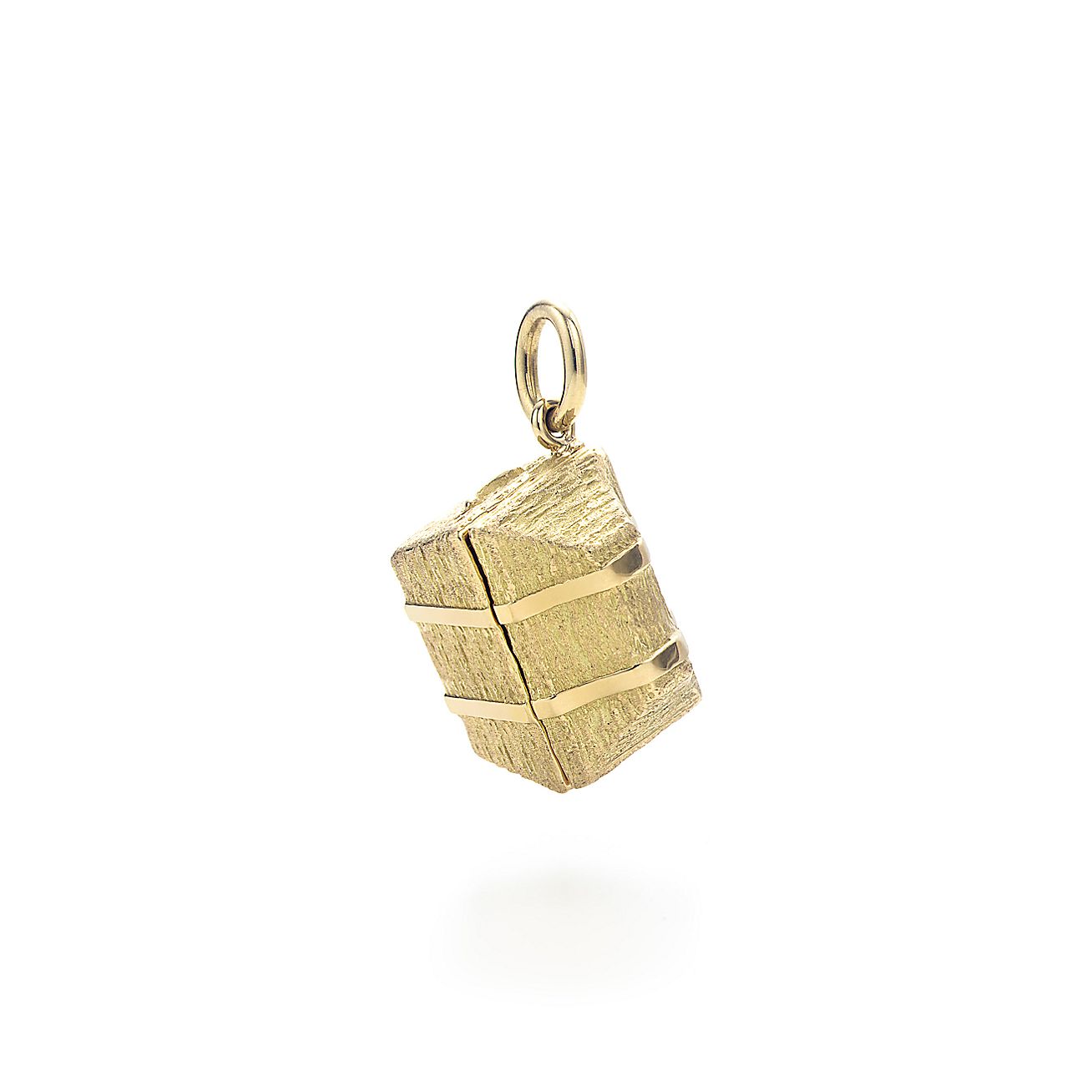 Treasure chest charm. 18k gold, colored gemstones. Tiffany & Co.
