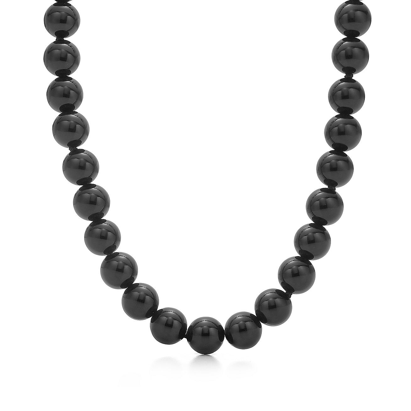 Black onyx bead necklace