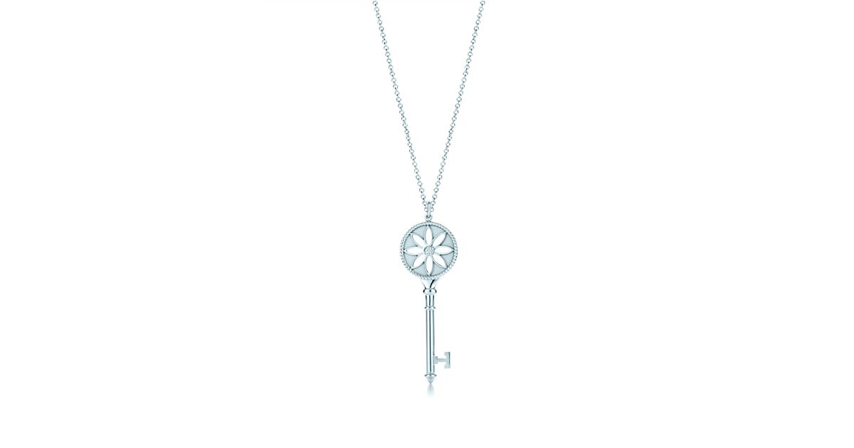 cadenas de oro blanco tiffany colgante tiffany keys de llave con margarita oro blanco cadenas de oro blanco tiffany colgante tiffany keys de llave con margarita oro blanco