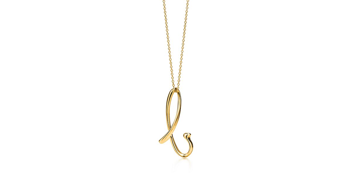 Elsa Peretti® Alphabet Pendant In 18k Gold. Letters A-Z Available ...