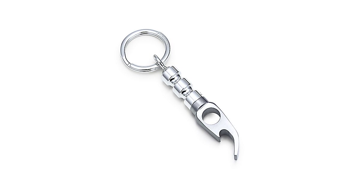 Paloma's Groove™ bottle opener key ring in sterling silver. Tiffany & Co.