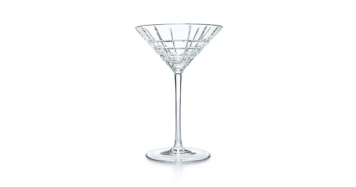 Plaid Martini Glass In Hand Cut Crystal Tiffany And Co