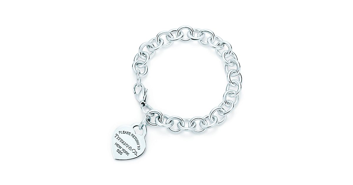 Bracciale con ciondolo a cuore Return to Tiffany™ in argento.