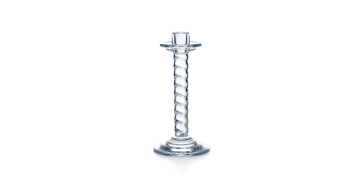 Swirl candlestick in crystal. Tiffany & Co.