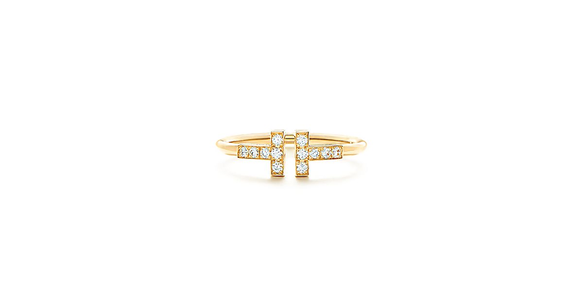 ティファニー T ワイヤー リング ダイヤモンド 18Kゴールド | Tiffany & Co.