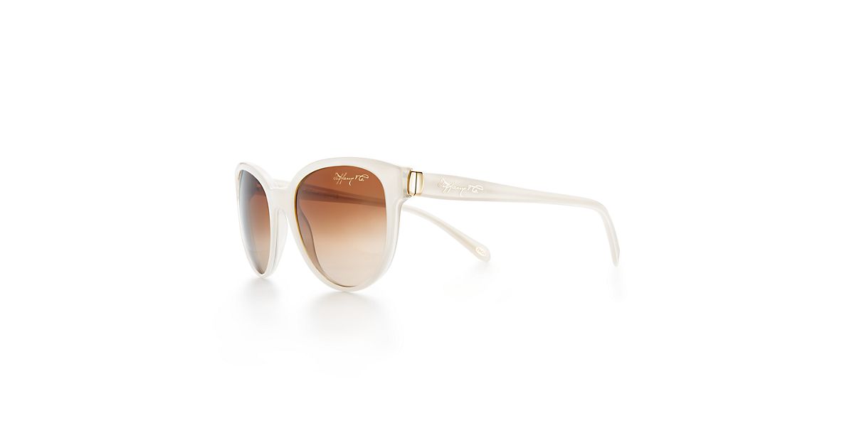 Tiffany 1837® round sunglasses in pearl ivory acetate. Tiffany & Co.