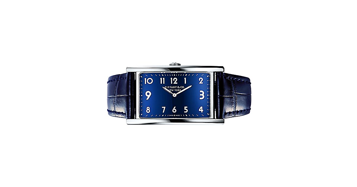 스테인리스 스틸 Tiffany East West 2-Hand 42 x 25mm 워치. | Tiffany & Co. Tiffany & Co. -  Tiffany East West:2-Hand 25 MM