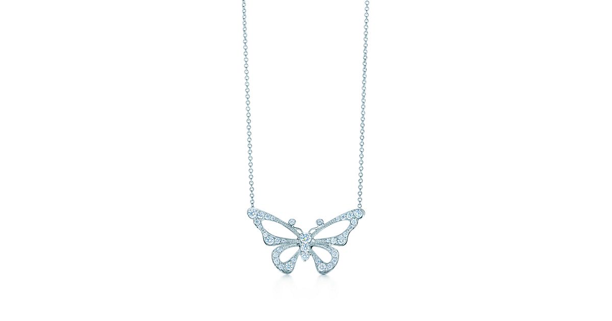 Tiffany Enchant® Butterfly Pendant In Platinum With Diamonds. | Tiffany ...