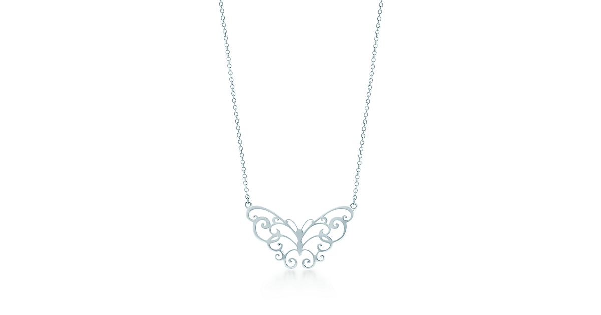 Tiffany Enchant® butterfly pendant in sterling silver. Tiffany & Co.