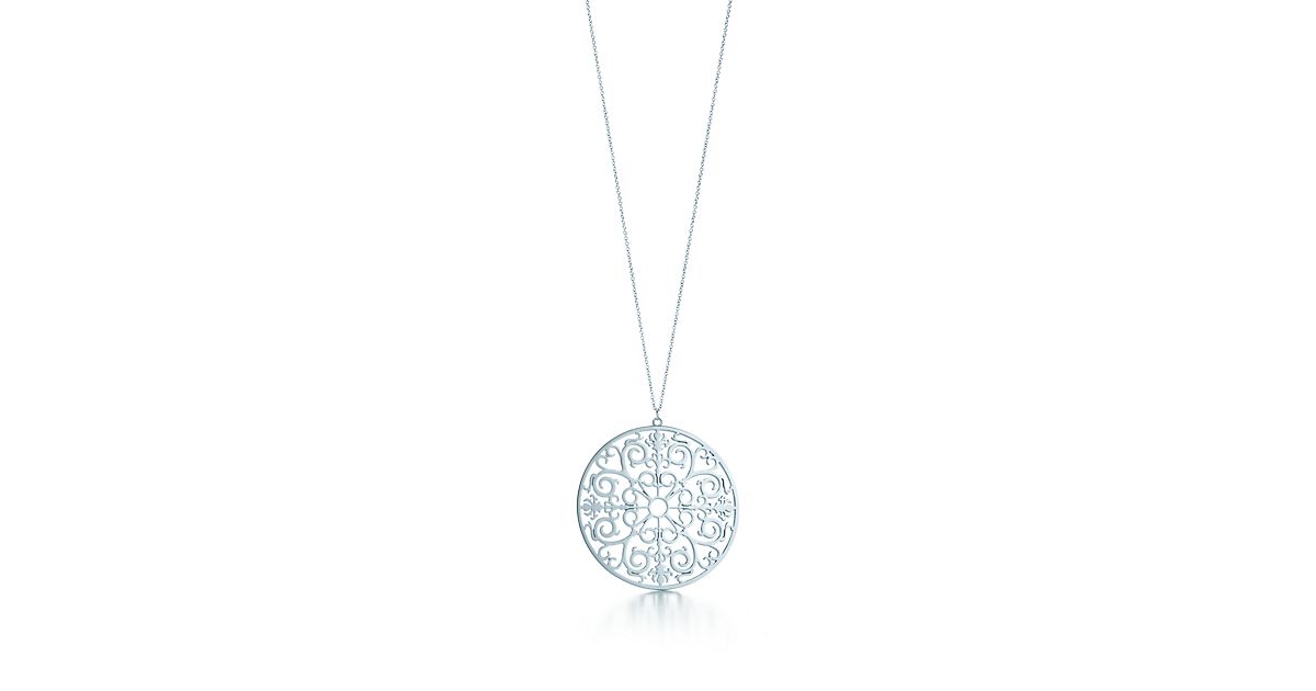 Tiffany Enchant Pendants Tiffany Enchant Round Pendant In Sterling Silver Medium Co