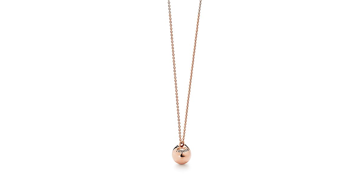 Shop Tiffany HardWear 18K Rose Gold Ball Pendant Tiffany & Co.