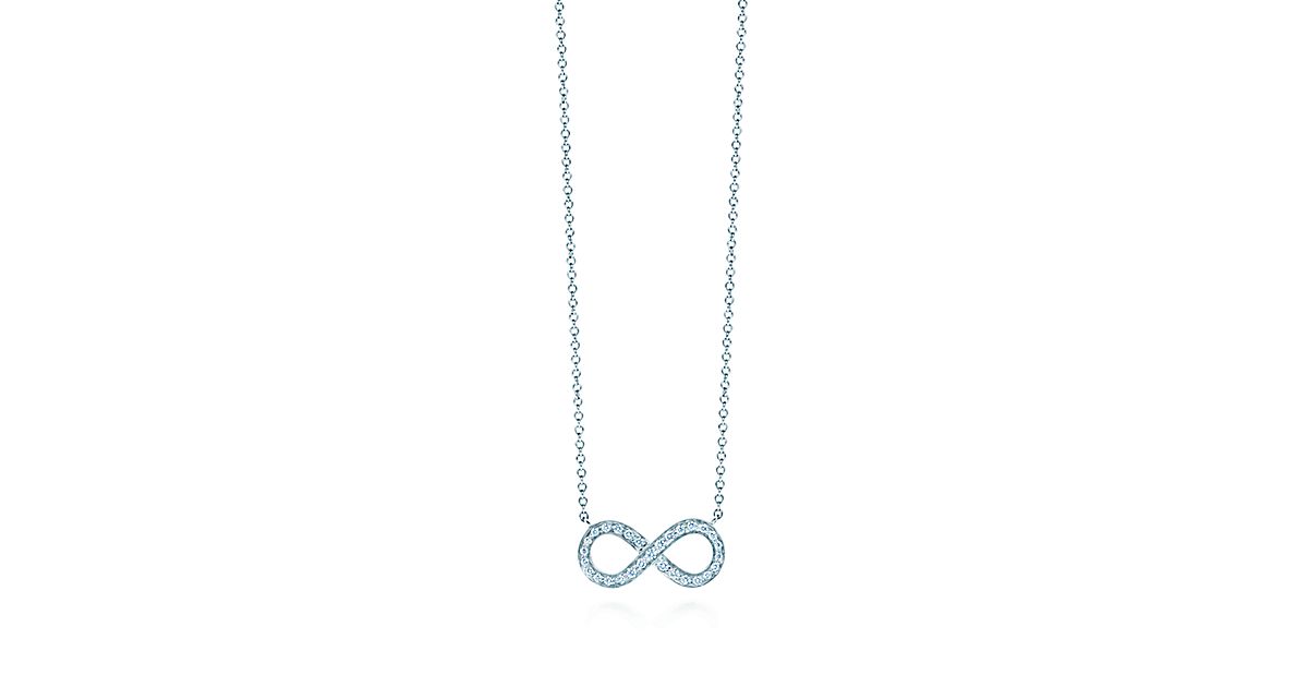 Tiffany Infinity Pendant In Platinum With Diamonds Tiffany And Co