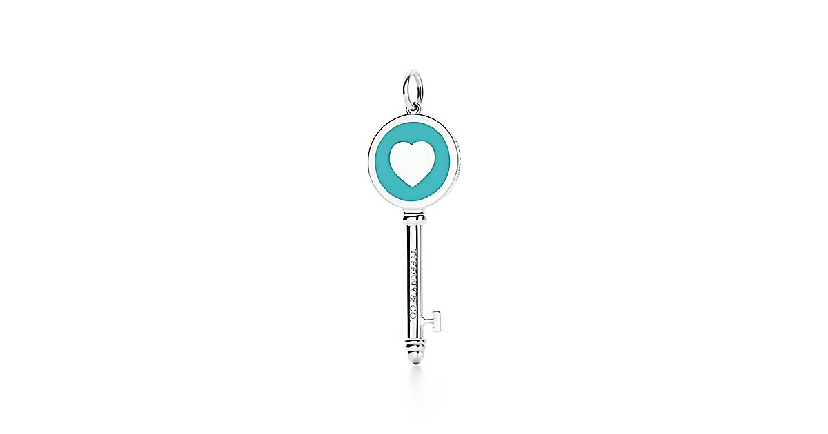 Tiffany Keys heart key pendant in sterling silver, medium. Tiffany & Co.