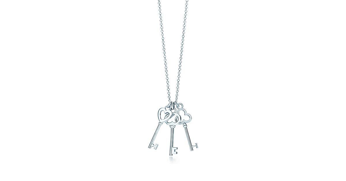 Tiffany Keys mini threekey pendant in sterling silver. Tiffany & Co.