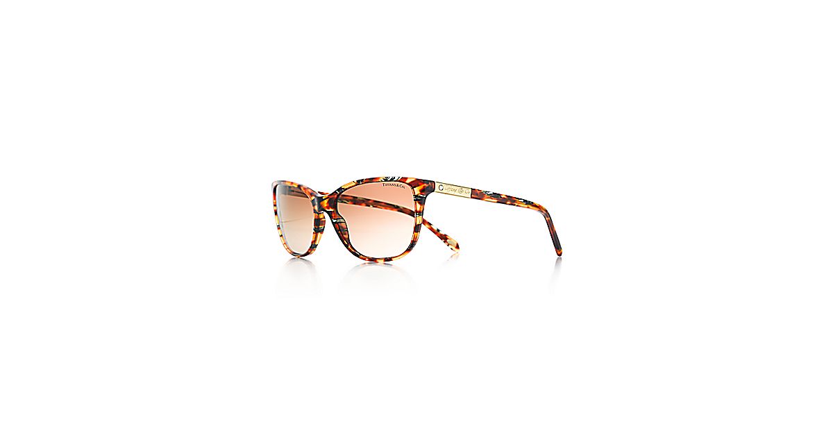 Tiffany Notes Cat Eye Sunglasses In Tortoise Acetate Tiffany And Co