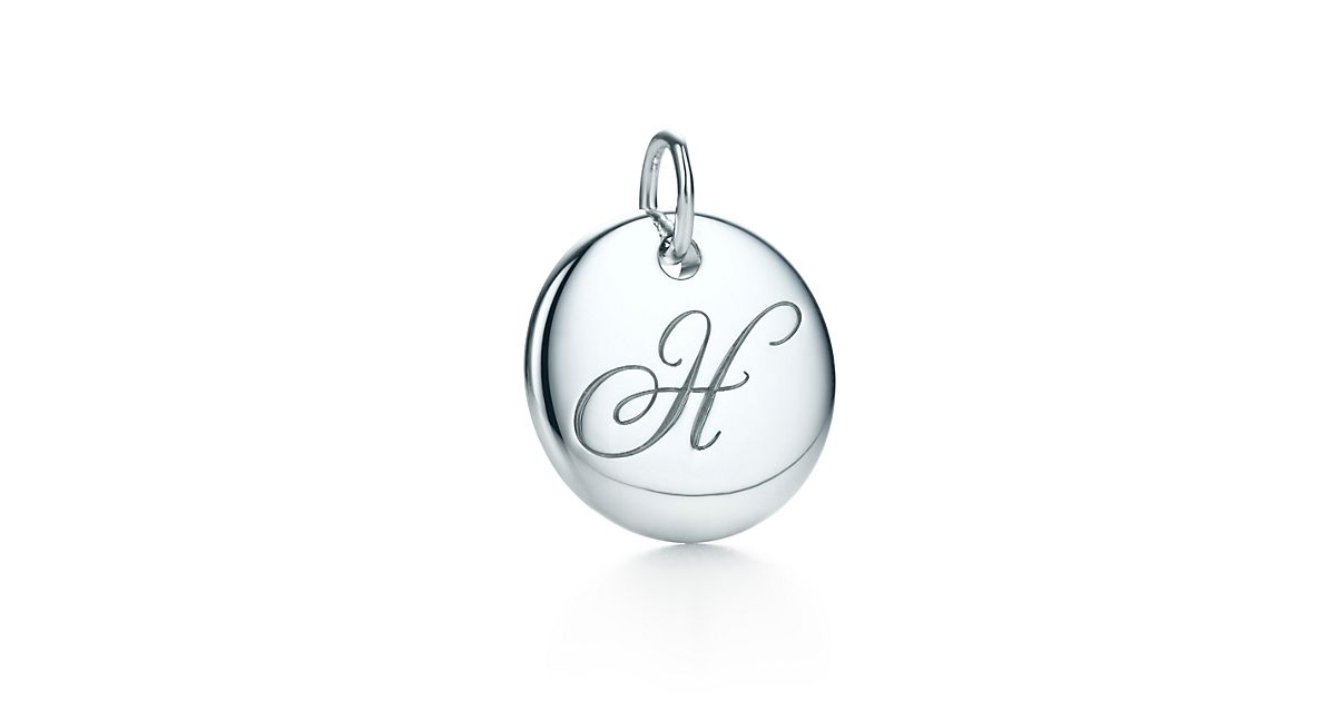 Tiffany Notes Alphabet Disc Charm In Silver, Small. Letters A-Z ...