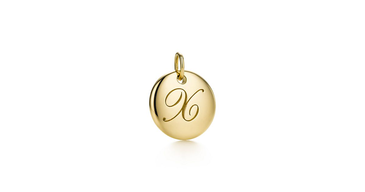 Tiffany Notes Alphabet Disc Charm In 18k Gold, Small. Letters A-Z ...