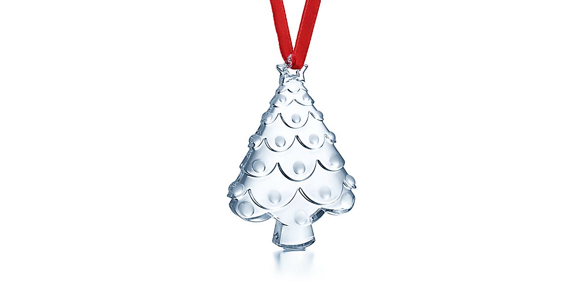 Tree ornament in crystal. Tiffany & Co.