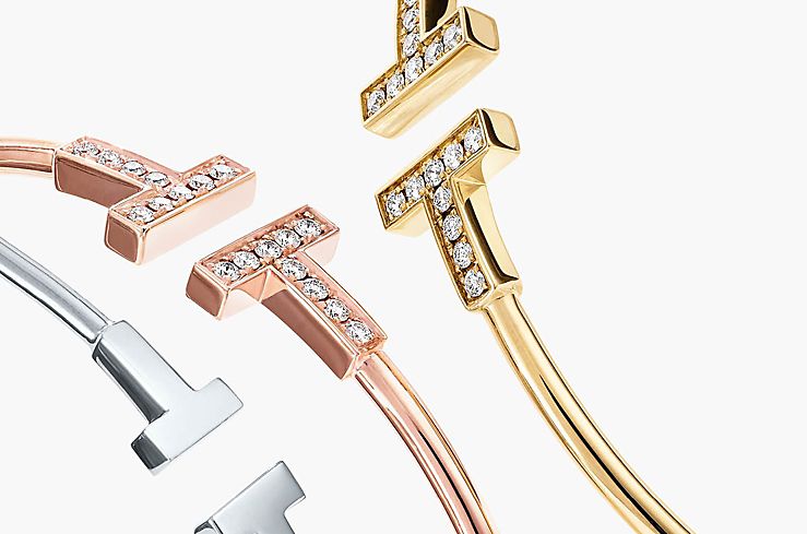 Tiffany Jewelry Online Co Tiffany Co T Collection Diamond Wire Bracelet