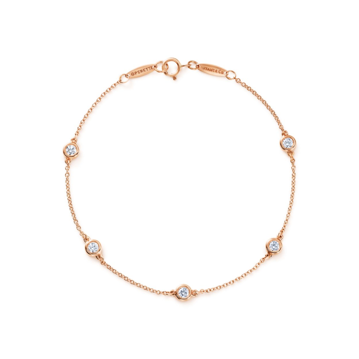 Elsa Peretti Diamonds By The Yard Bracelet In 18k Rose Gold