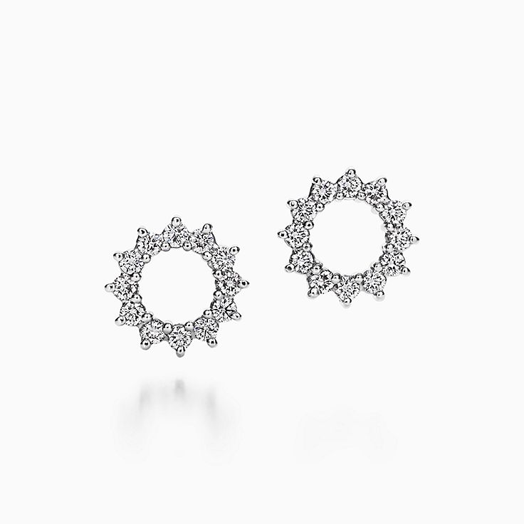 スタッドピアス ダイヤモンド プラチナ | Tiffany & Co.