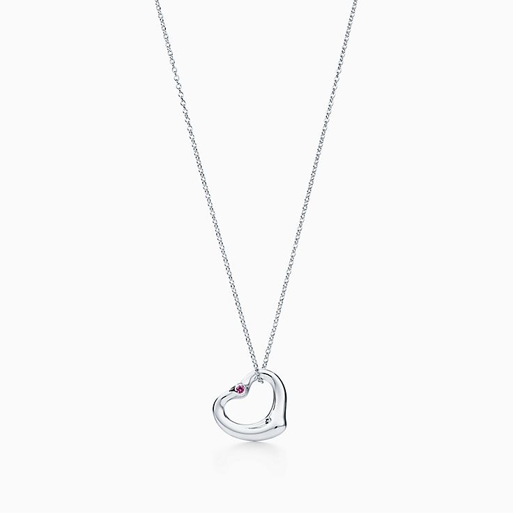 ティファニー Tiffany & Co. ネックレス オープン ハート 68113660 3ポイント ダイヤモンド 0.01ct K18PGランクA