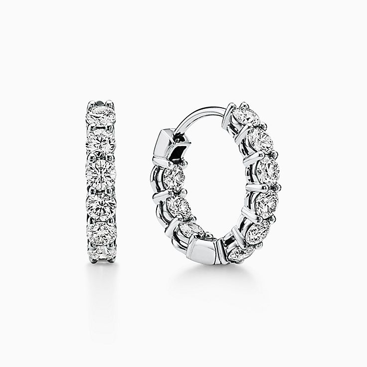 フープ ピアス（スモール）ダイヤモンド プラチナ | Tiffany & Co.
