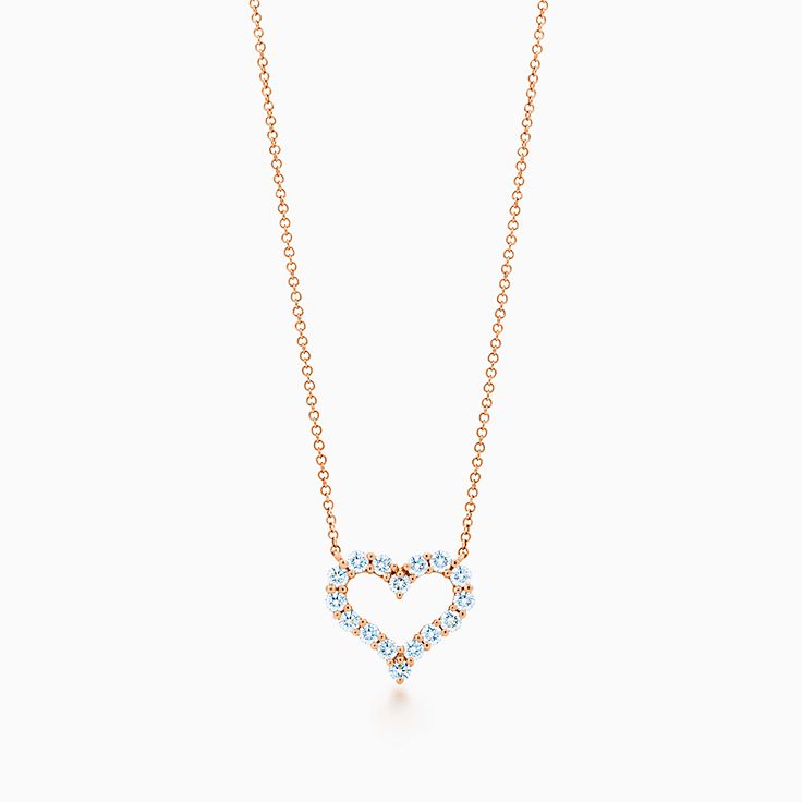 ティファニー センチメンタル ペンダント（スモール）ダイヤモンド 18Kローズゴールド | Tiffany & Co.