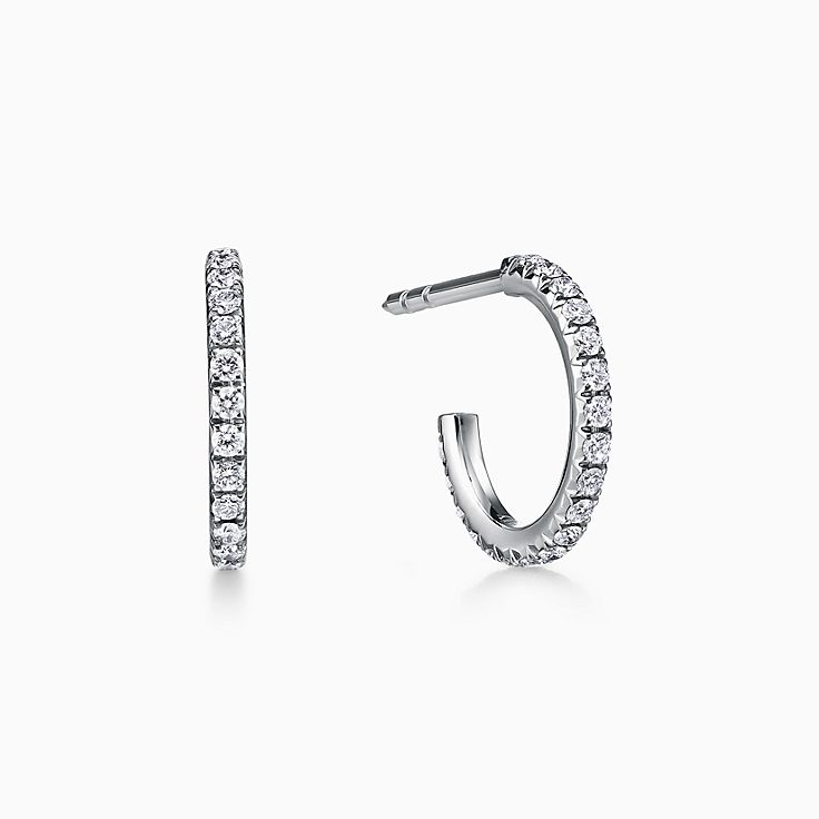 ティファニー メトロ フープピアス ダイヤモンド | Tiffany & Co