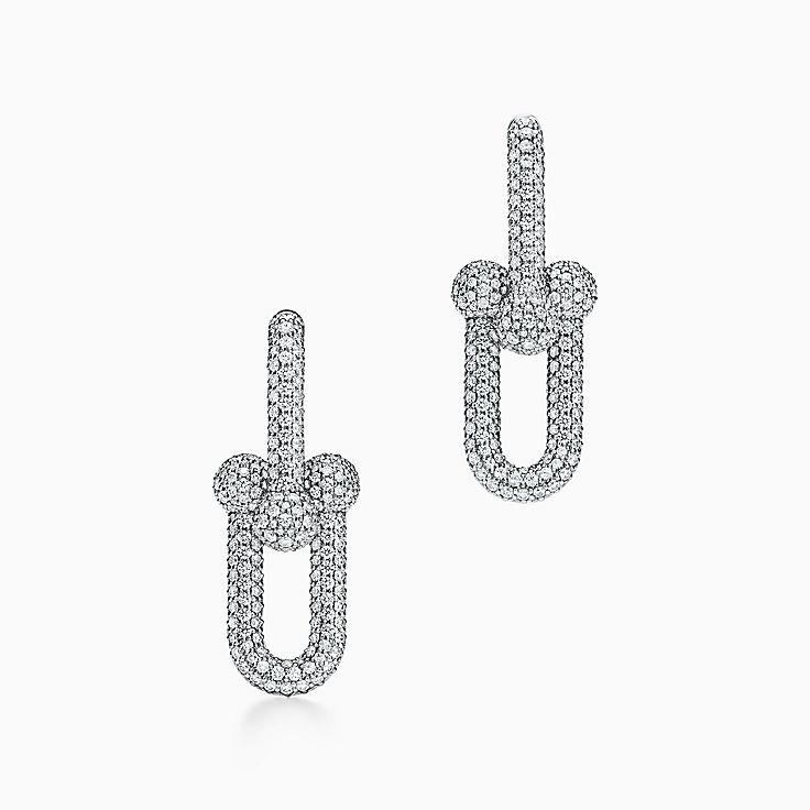 ティファニー ハードウェア​ ホワイト ゴールド ピアス | Tiffany & Co.