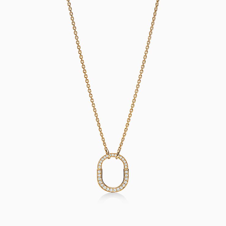 ティファニー ペンダントネックレス K18YG ダイヤ0.48ct T