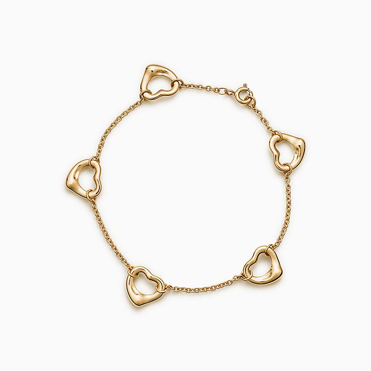 Elsa Peretti® Open Heart bracelet in 18k gold, medium