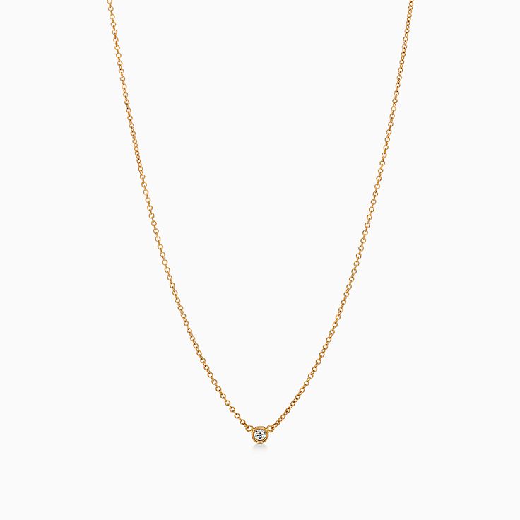 TIFFANY&Co. ティファニー バイザヤード ネックレス 1Pダイヤモンド エルサペレッティ K18YG イエローゴールド/290799【BJ】なし備考