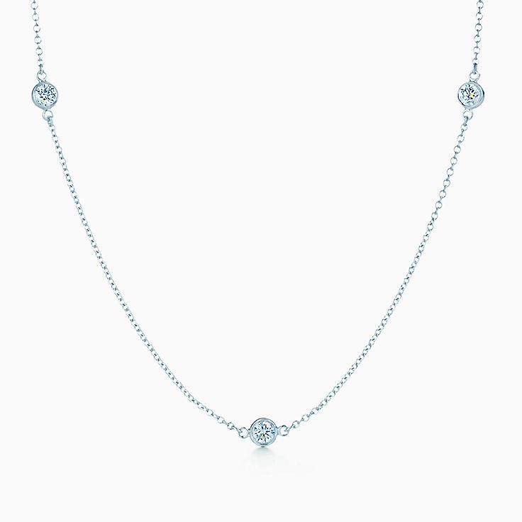 エルサ ペレッティ ダイヤモンド バイ ザ ヤード ネックレス プラチナ Tiffany Co