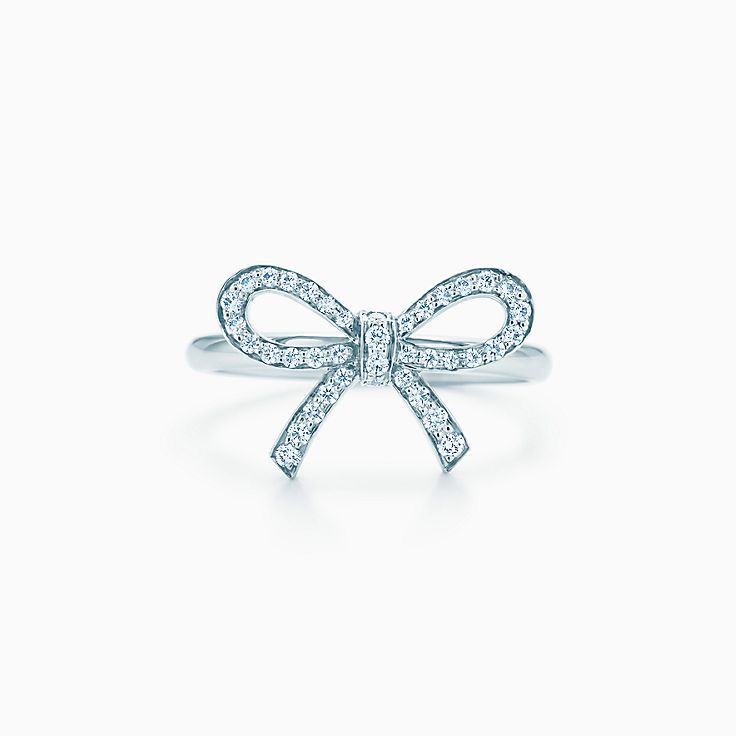 ティファニー ボウ リング ダイヤモンド プラチナ Tiffany Co