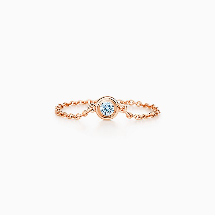 エルサ ペレッティ ダイヤモンド バイ ザ ヤード リング 18kローズゴールド Tiffany Co