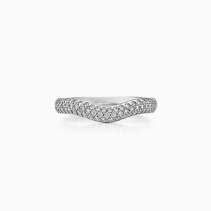 ティファニー ペレッティ バンドリング 1Pダイヤモンド Pt950 #6.5 TIFFANY＆Co. プラチナ ウェディング 結婚指輪