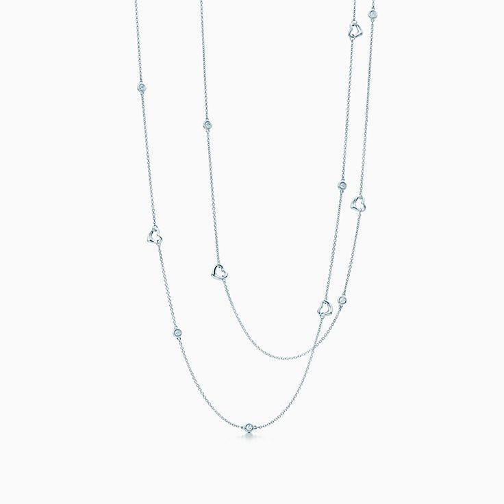 エルサ ペレッティ ダイヤモンド バイ ザ ヤード オープン ハート ネックレス スターリングシルバー Tiffany Co エルサ ペレッティ ダイヤモンド バイ ザ ヤード オープン ハート ネックレス スターリングシルバー Tiffany Co