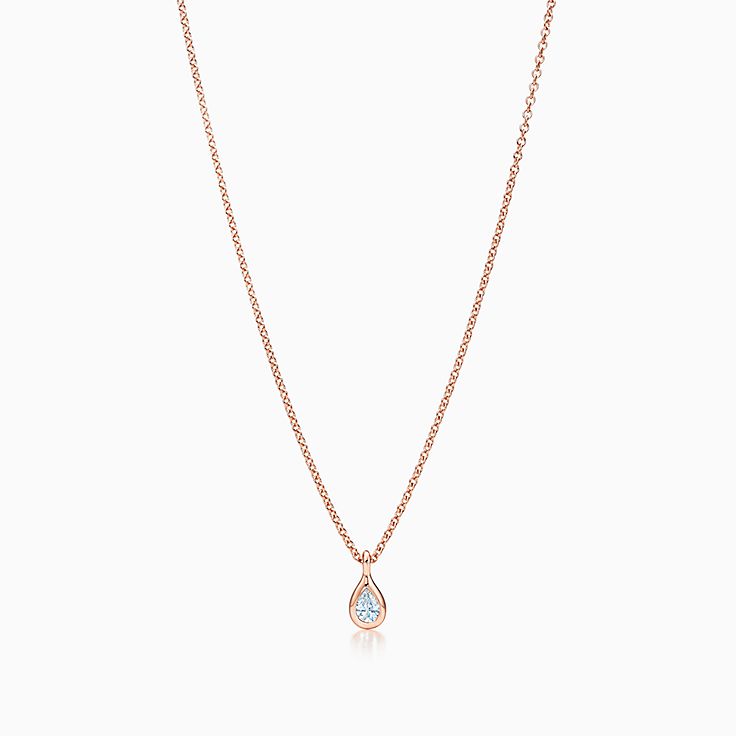 エルサ ペレッティ ダイヤモンド バイ ザ ヤード ペンダント 18k ローズゴールド Tiffany Co